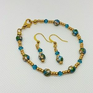 Handmade jewelry - bracelet and earring set